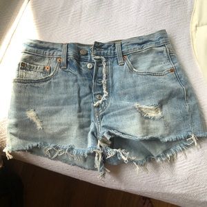 Levi denim shorts, size 26